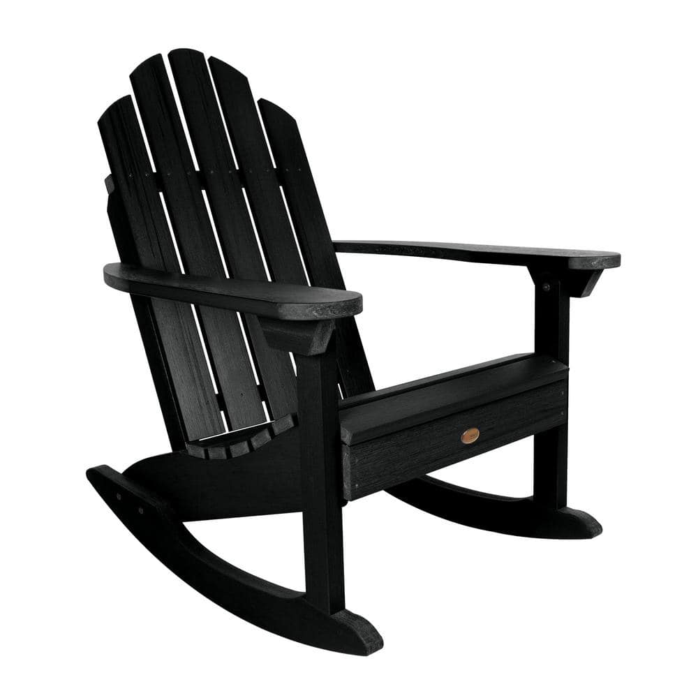 Highwood Classic Westport Black Recycled Plastic Outdoor Rocking Chair Ad Roccw30 Bke The Home Depot Highwood Classic Westport Black, Black Plastic Outdoor Rocking Chairs