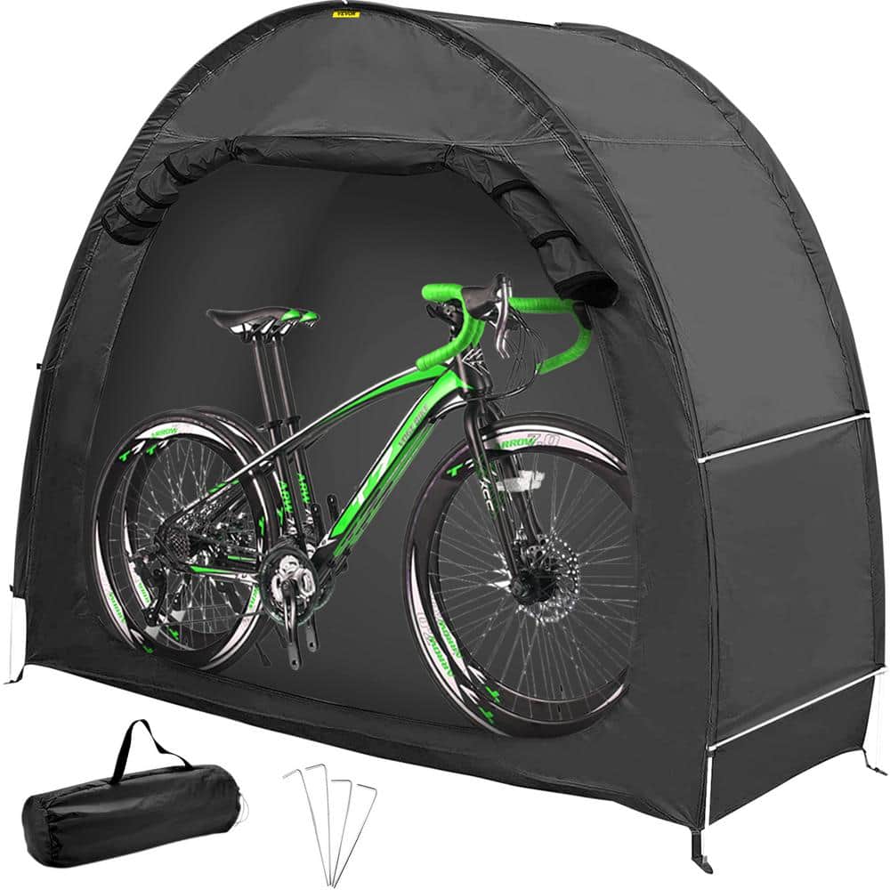 VEVOR Bike Cover 420D Oxford Bike Storage Cover with Carry Bag and Pegs  Anti-Dust Bicycle Storage Shed for 2 Bikes, Black ZXCCFPHSWBDDW1D6TV0 - The