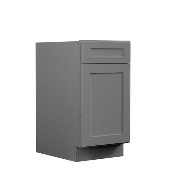 18 in. W x 24 in. D x 34.5 in. H Ready to Assemble Plywood Base Kitchen Cabinet in Shaker Grey