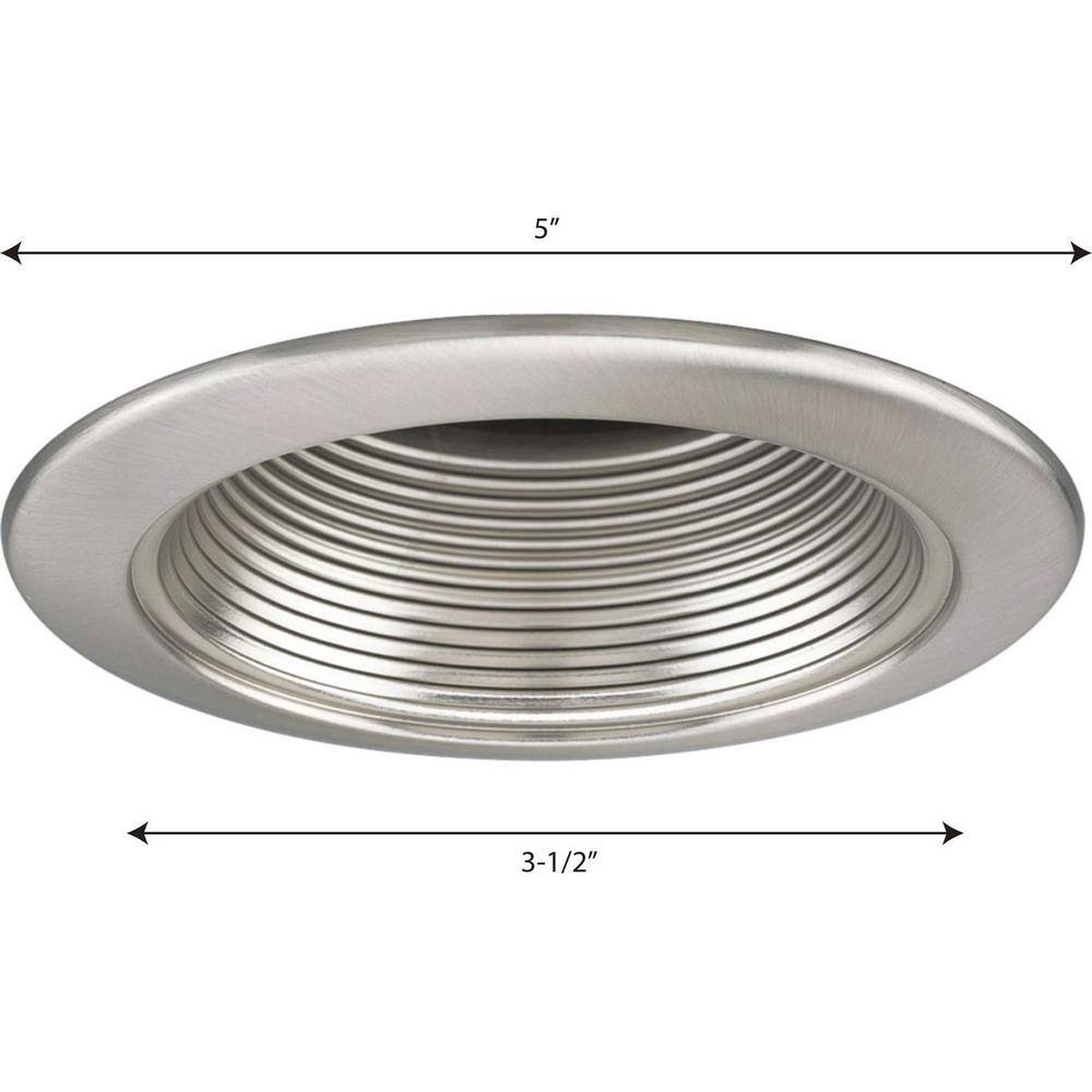 Brushed Nickel 4" Low Voltage Step Baffle Trim