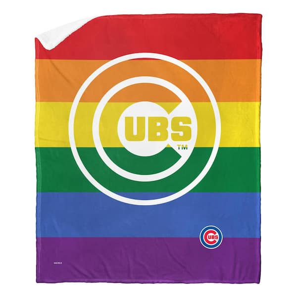 THE NORTHWEST GROUP MLB Cubs Pride Series Silk Touch Sherpa Multicolor Throw