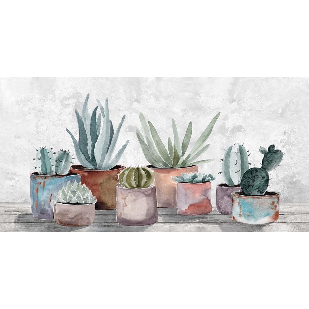 in. Healthy Succulents by Marmont Hill Unframed Canvas Nature Wall Art 6