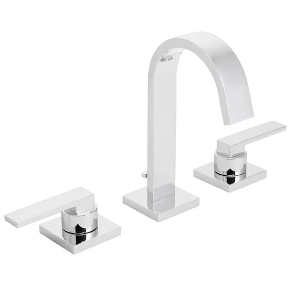 Speakman Lura 8 in. Widespread 2-Handle Bathroom Faucet with Pop-Up Drain Assembly in Polished Chrome