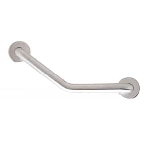 12 in. x 12 in. Boomerang Shaped Grab Bar in Satin Stainless