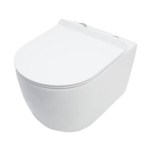 12 in. Elongated Wall Hung Wall Mounted Toilet Bowl in White