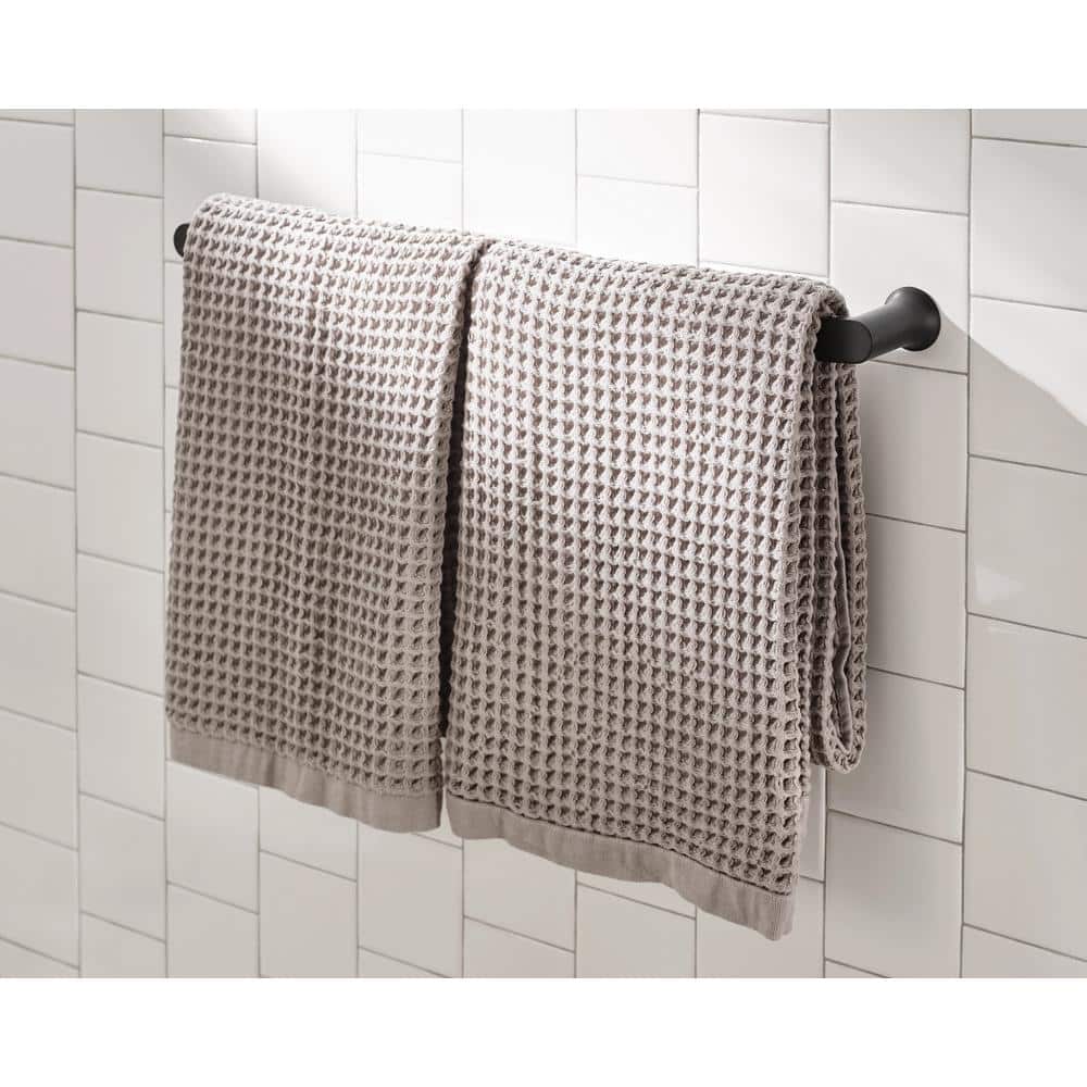 Matte Black Nickel 24-Inch Wall Mounted Towel Bar