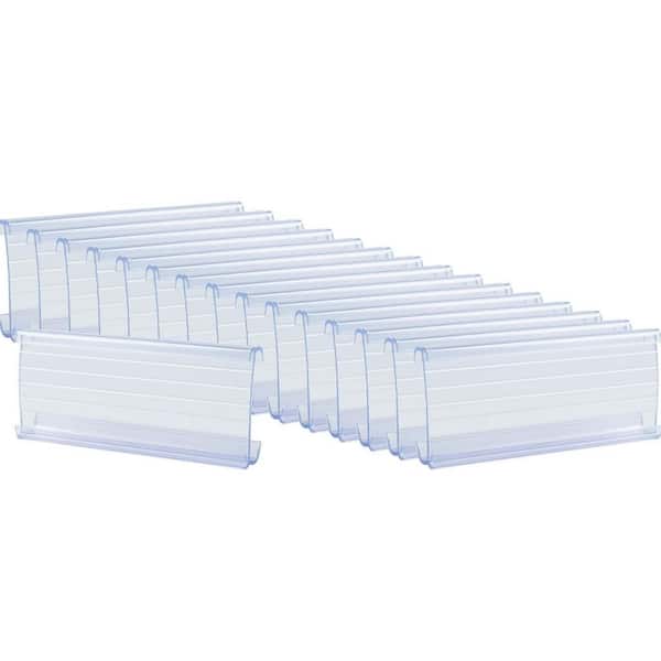 Unbranded 38 Pack Clear PVC Wire Shelf Label Holders 3 Inch Metro Shelving Clips for Wire Rack Organization