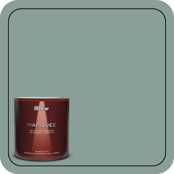 BEHR MARQUEE 1 qt. #480F-4 Mermaid Net Matte Interior Paint & Primer