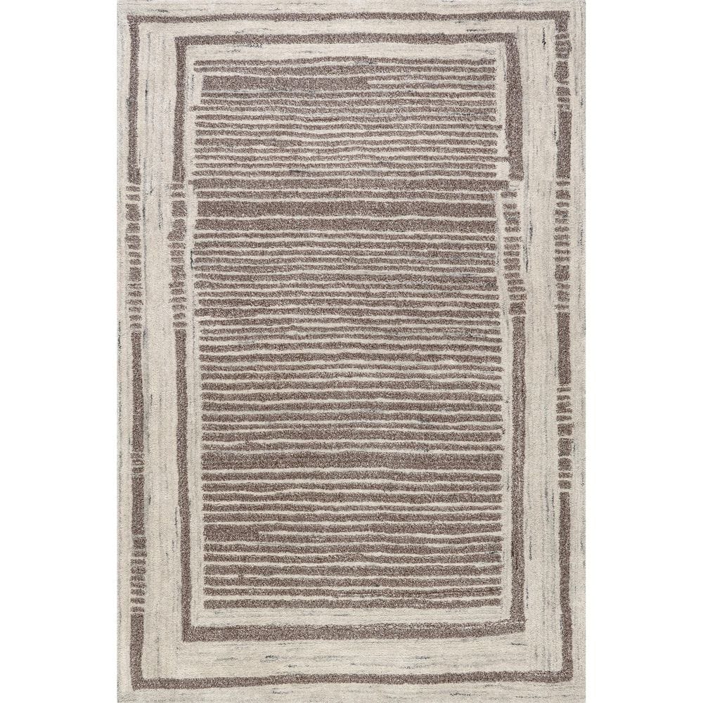 RUGS USA Villa Southwestern Wool Blend Brown 3 ft. x 5 ft. Indoor ...