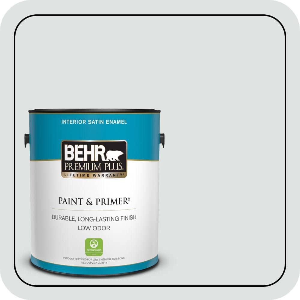 1 gal. #W-F-520 Ash White Satin Enamel Low Odor Interior Paint & Primer price history on PriceWatchPro