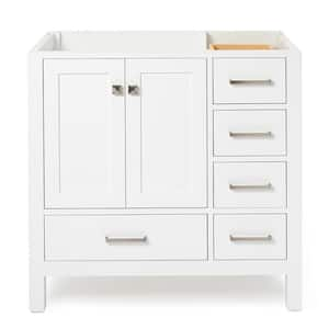 Cambridge 36 in. W x 21.5 in. D x 34.5 in. H Freestanding Bath Vanity Cabinet Only in White