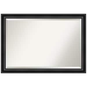 Medium Rectangle Distressed Black Beveled Glass Modern Mirror (28 in. H x 40 in. W)