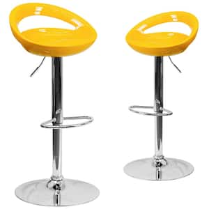 33 in. Yellow Bar stool (Set of 2)