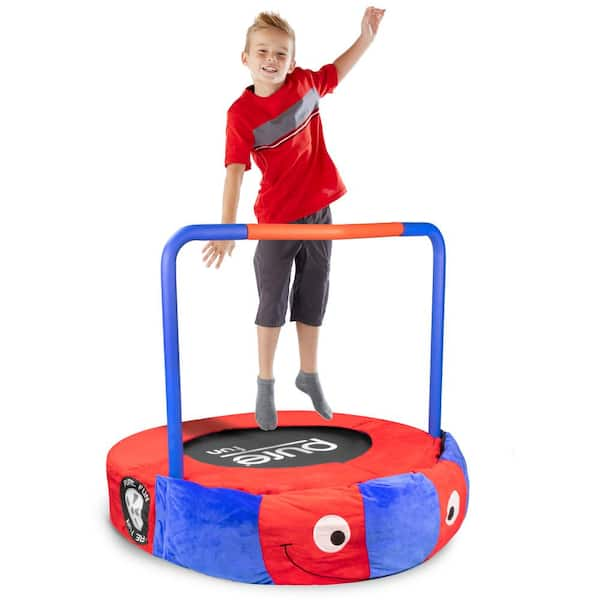 Pure Fun 36 in. Race Car Kids Trampoline with Handrail