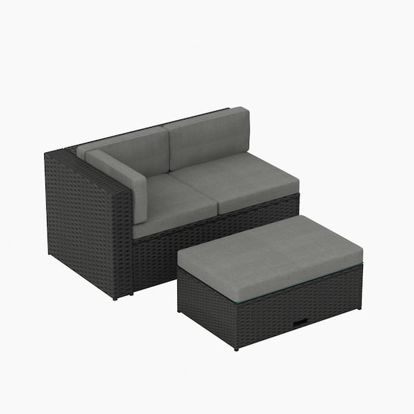 patio loveseat with ottoman