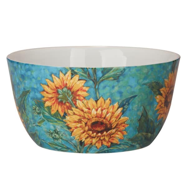 Certified International Golden Sunflowers 189.8 fl. oz. Multi-Colored Earthenware Deep Bowls (Set of 1)