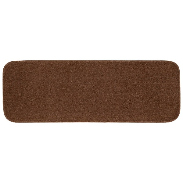 Garland Rug Sedona 22 in. x 60 in. Cinnamon Brown Solid Color Plush Polypropylene Rectangle Bath Rug
