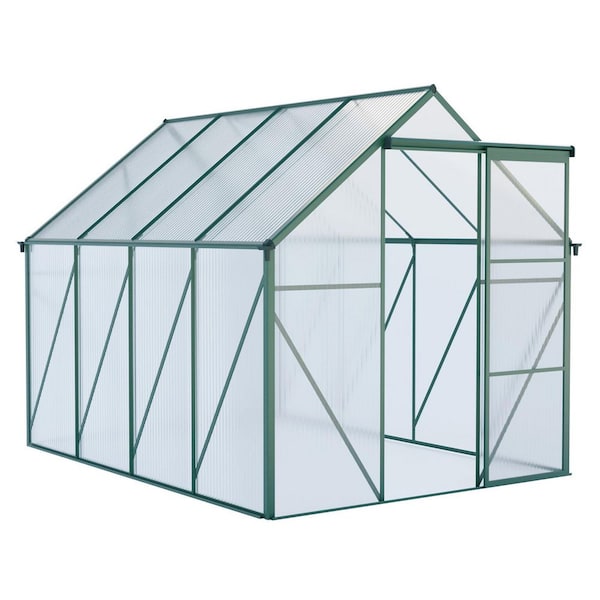 75 in. W x 98 in. D x 77 in. H Aluminum Heavy Duty Green Greenhouse