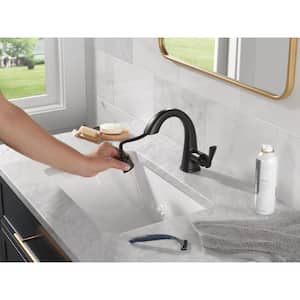 Stryke Single Handle Single Hole Bathroom Faucet with Pull-Down Spout in Matte Black