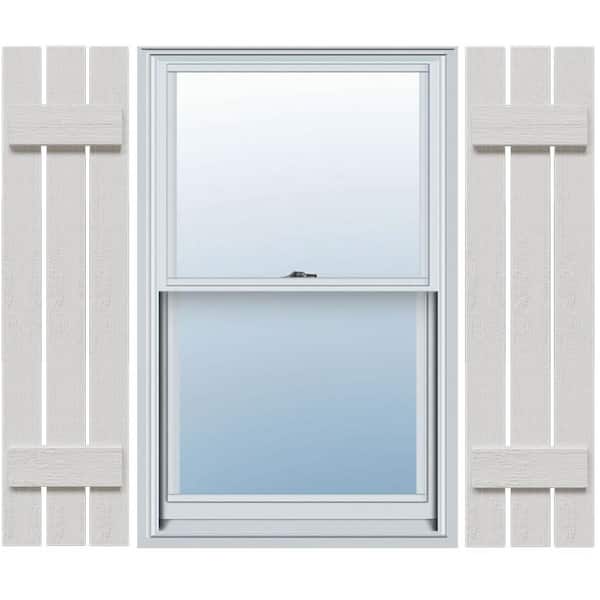 Ekena Millwork Timberthane 17.125 in. W x 39 in. H Spaced (Three Board) Board and Batten Shutters