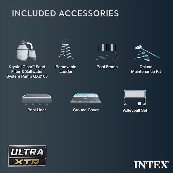 Ultra XTR 24 ft. x 12 ft. Rectangular 52 in. Deep Above Ground Pool Set
