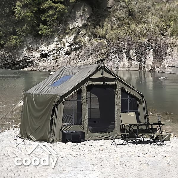 coody 8 ft. x 10 ft. Inflatable Tent Glamping Tents for 4 Person