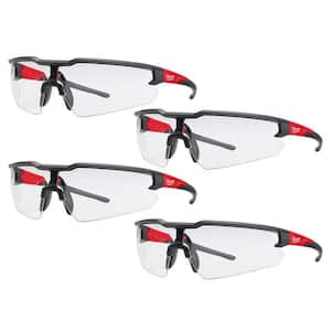 Safety Glasses with Clear Fog-Free Lenses (4-Pack)