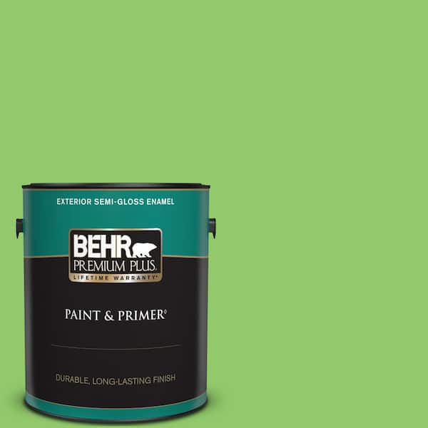 BEHR PREMIUM PLUS 1 gal. #430B-5 Apple Orchard Semi-Gloss Enamel Exterior Paint & Primer