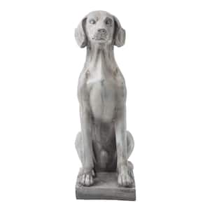 28.25 in. H MGO Sitting Labrador Retriever Dog Garden Statue
