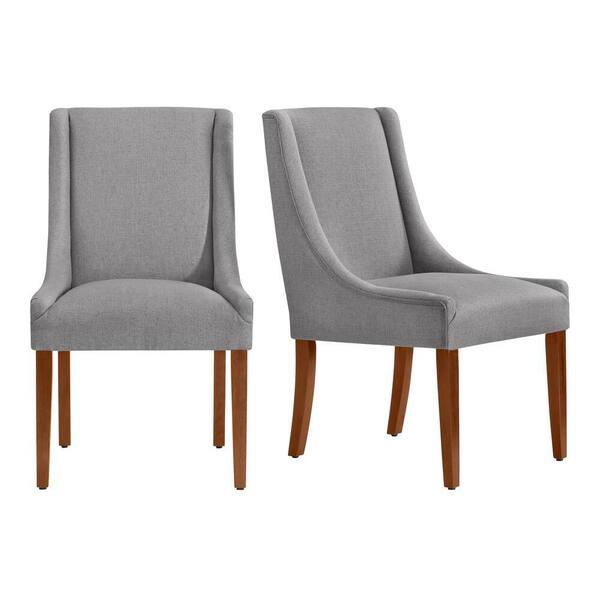 upholstered dining chairs walnut legs