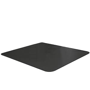 Office Desk Chair Mat - for Low Pile Carpet (with Grippers) Black 30 in. x 48 in.
