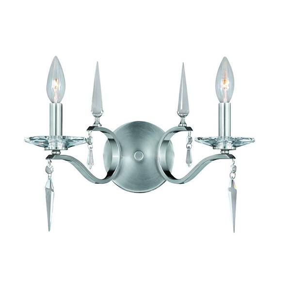 Lumenno International Rubonga 2-Light Satin Nickel Sconce