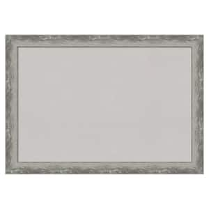 Waveline Silver Narrow Framed Grey Corkboard 41 in. x 29 in. Bulletin Board Memo Board