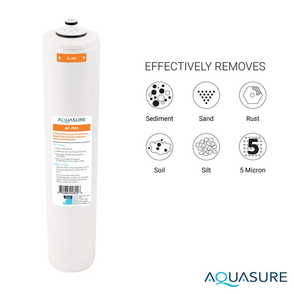 Aquasure Premier Series 2-Pack Carbon Block and Sediment Replacement Filters