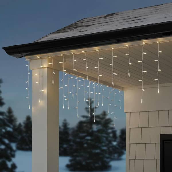 200 Count Warm White Steady Lit Mini LED Icicle Lights