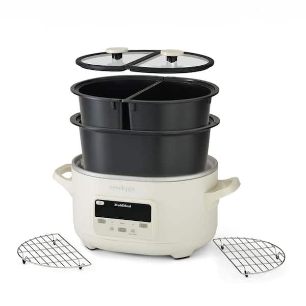 Crock-Pot 8 qt. Oat Milk Slow Cooker with Multicooker and 8 qt. Cooking Pot