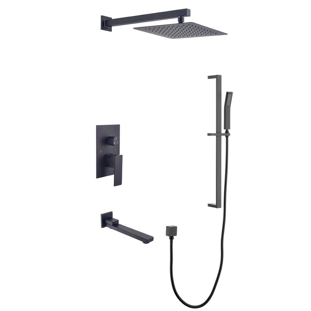 Nestfair 2Spray Wall Bar Shower Kit with Hand Shower and Shower Faucet