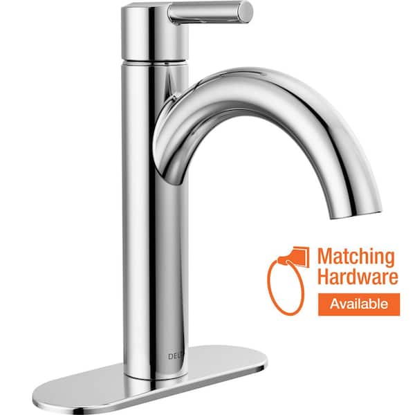 Delta Nicoli J-Spout Single Hole Single-Handle Bathroom Faucet in Chrome 15749LF - The Home Depot