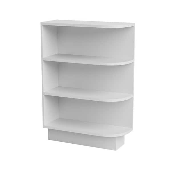 24 in. W x 9 in. D x 30 in. H Ready to Assemble Solid Wood Shaker Base Ending Shelf Kitchen Cabinet in White