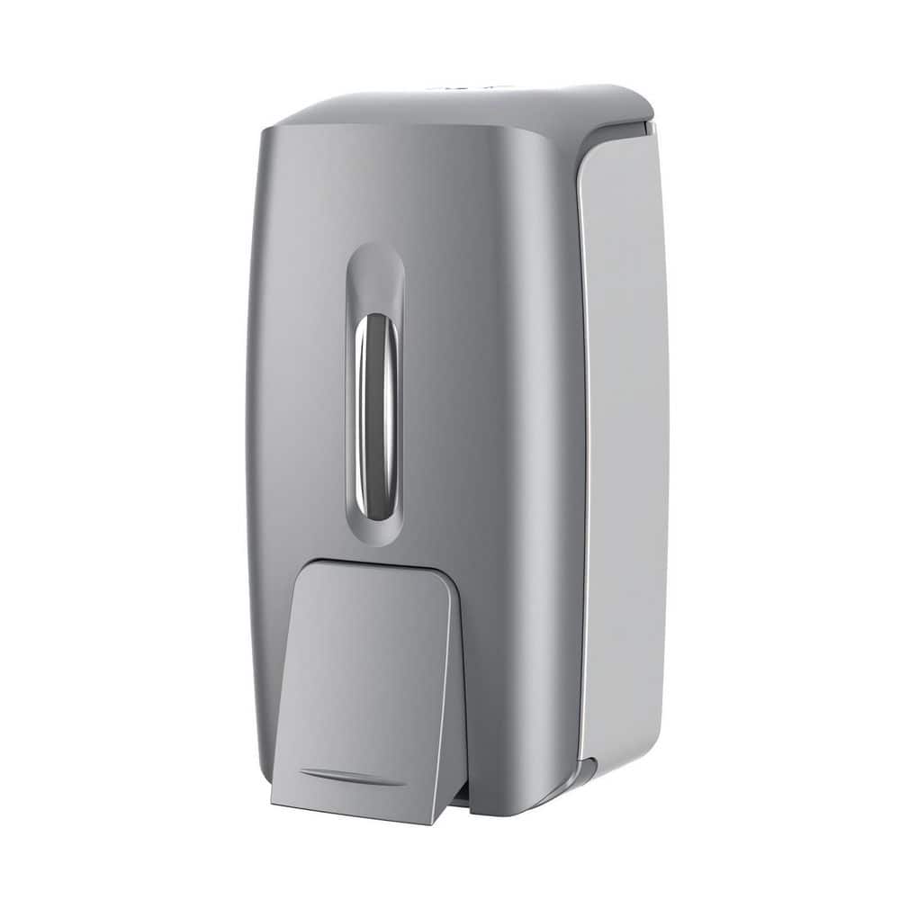 9 in. L x 4 in. W x 4 in. H Wall Mount Adhesive Commercial Soap Dispenser, Hand Sanitizer Dispenser for Bathroom, Silver price history on PriceWatchPro