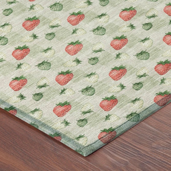 Chantille Machine Washable Indoor/Outdoor Abstract ACN2865 Celery 10 ft. x 14 ft. Area Rug