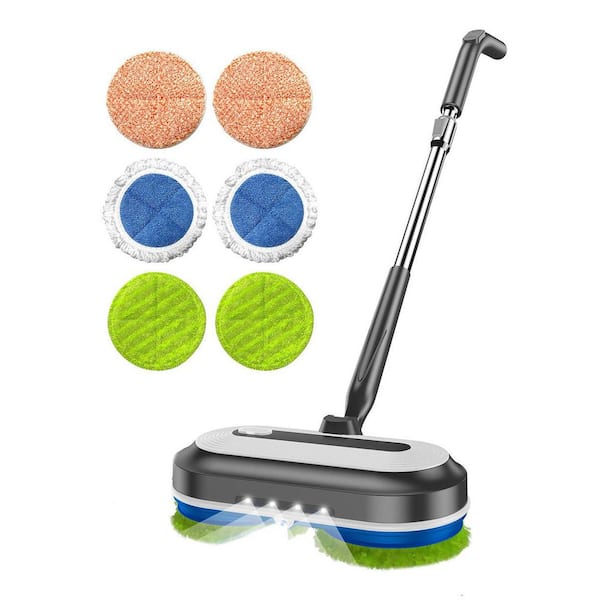 Cordless Electric Spin Mop for Hardwood Marble Tile Floors with LED Headlight 1 Pack