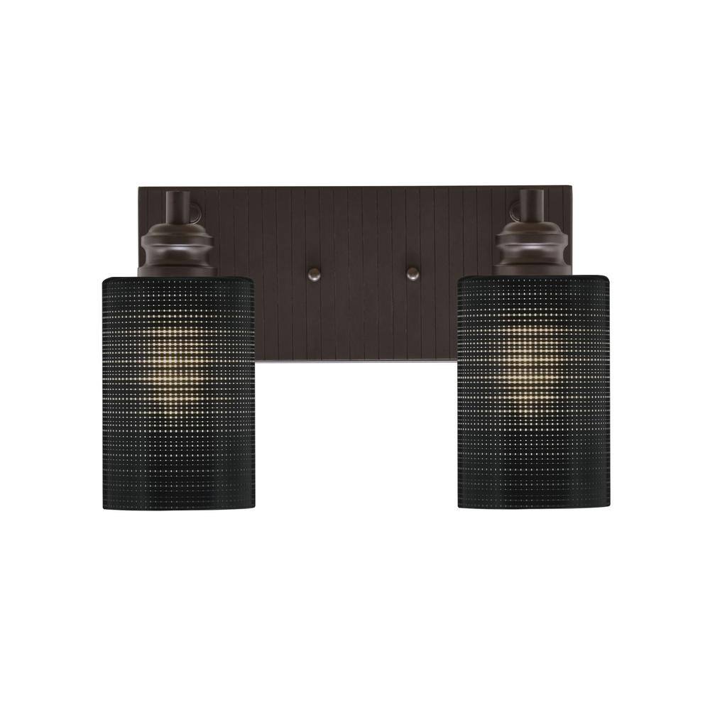 Albany 13 in. 2-Light Espresso Vanity Light