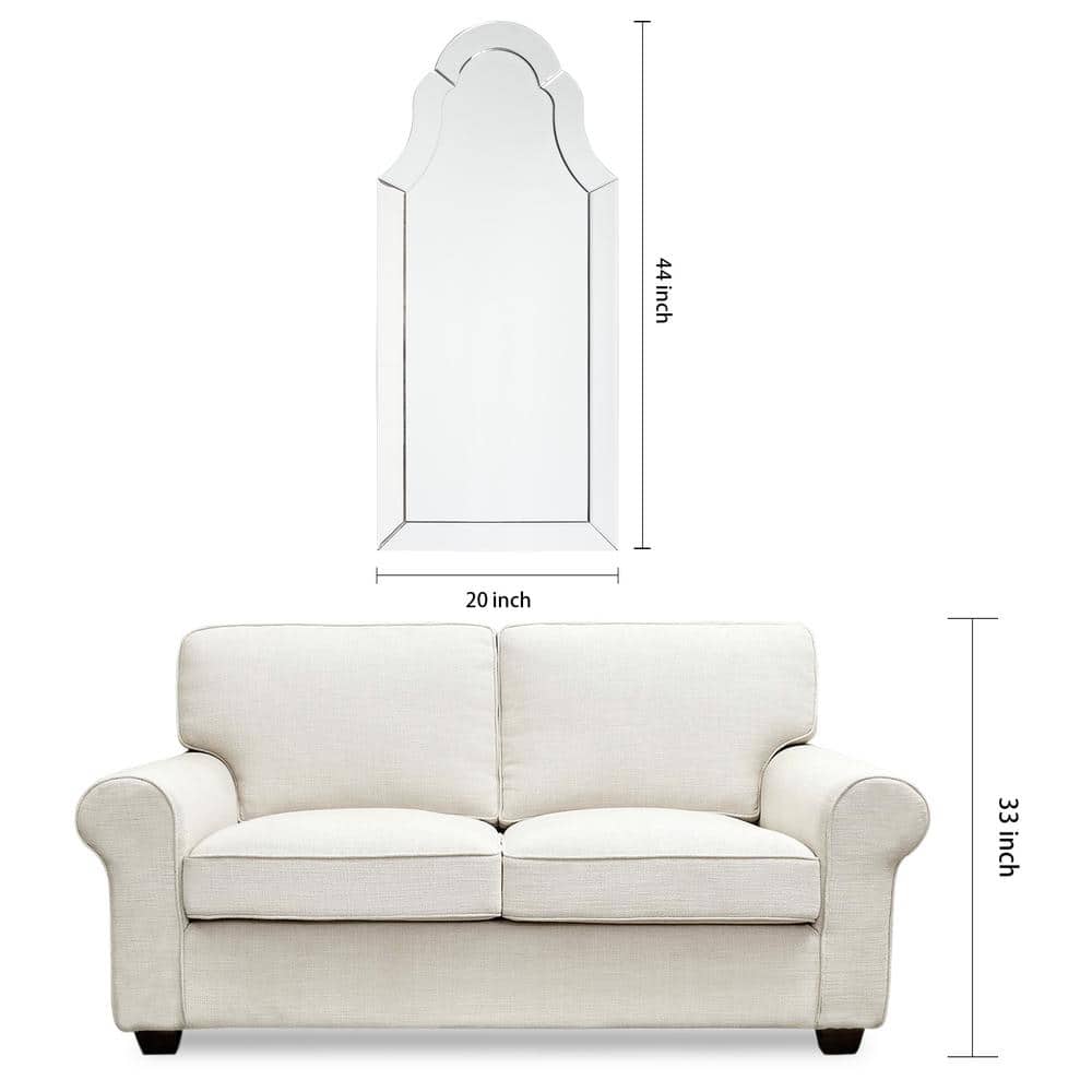 Contemporary Full-Length Beveled Bathroom Vanity Mirror