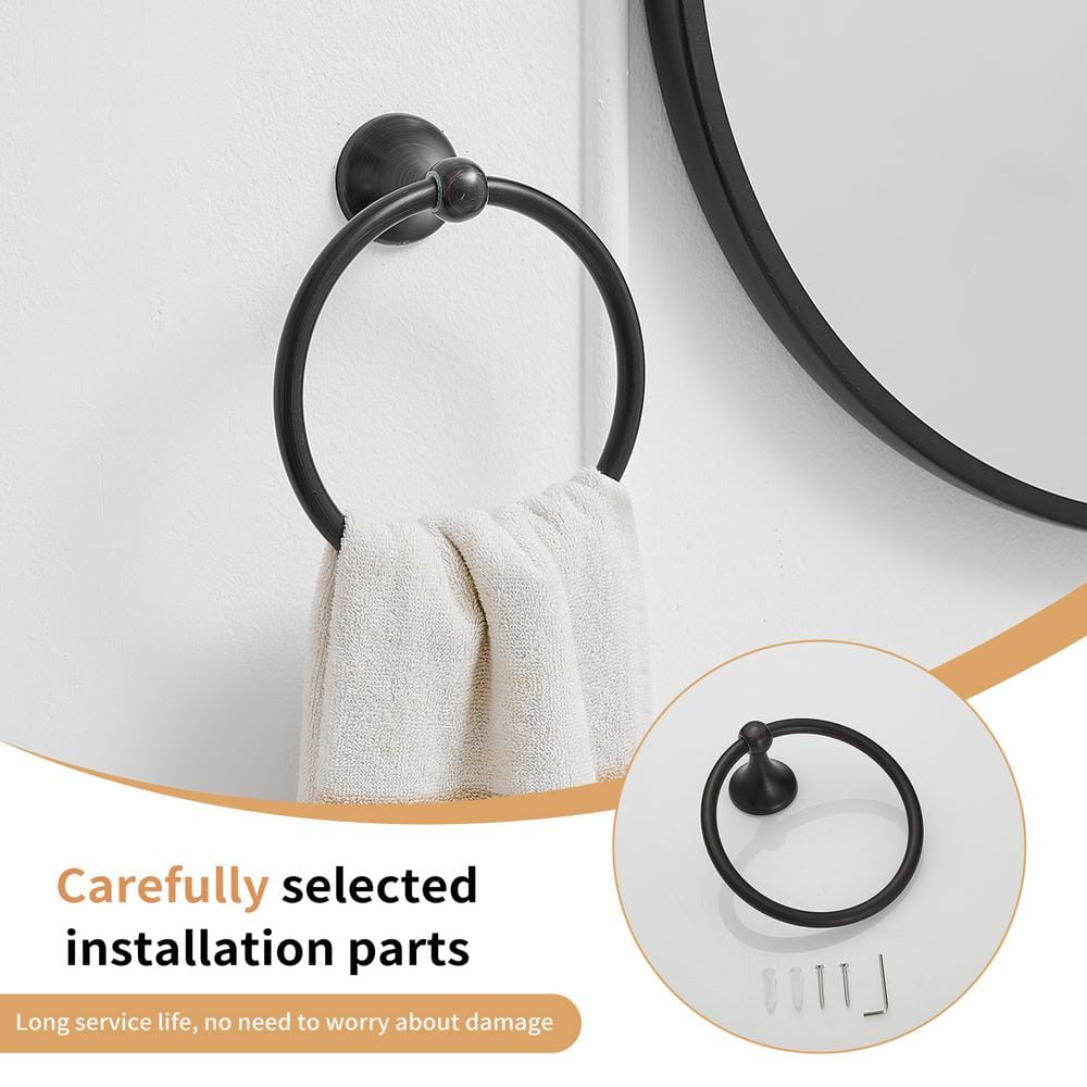 Bronze Circular Wall Mounted Towel Ring