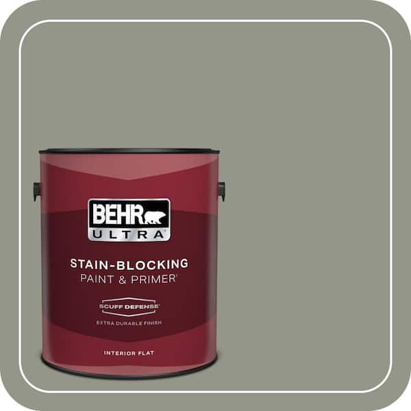 BEHR ULTRA 1 gal. #ECC-36-1 Shady Willow Extra Durable Flat Interior Paint & Primer