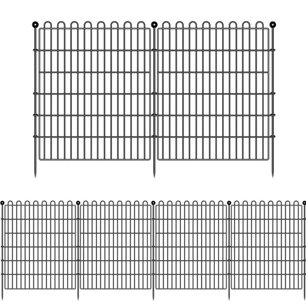 32 in. Metal No Dig Decorative Garden Fence for Yard, Animal Barrier Fencing, Portable for Pets and Landscape price history on PriceWatchPro