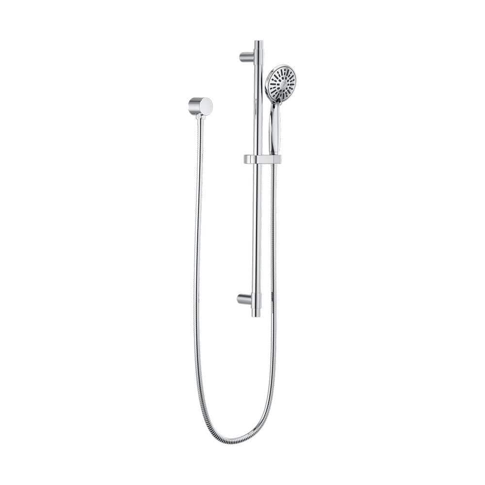 Chrome Slide Bar Handheld Shower with Hose