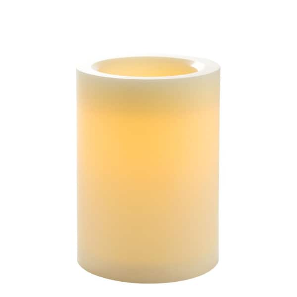 SULLIVANS 8 in. Unscented Smooth LED Pillar