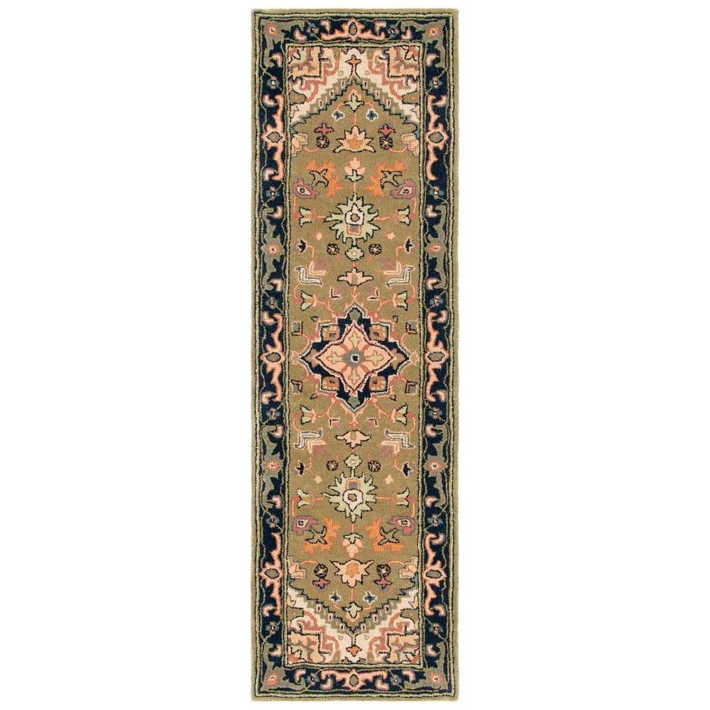 Reviews for SAFAVIEH Heritage Green/Light Brown 2 ft. x 8 ft. Border ...